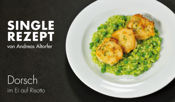 Rezept Dorsch im Ei auf Risotto