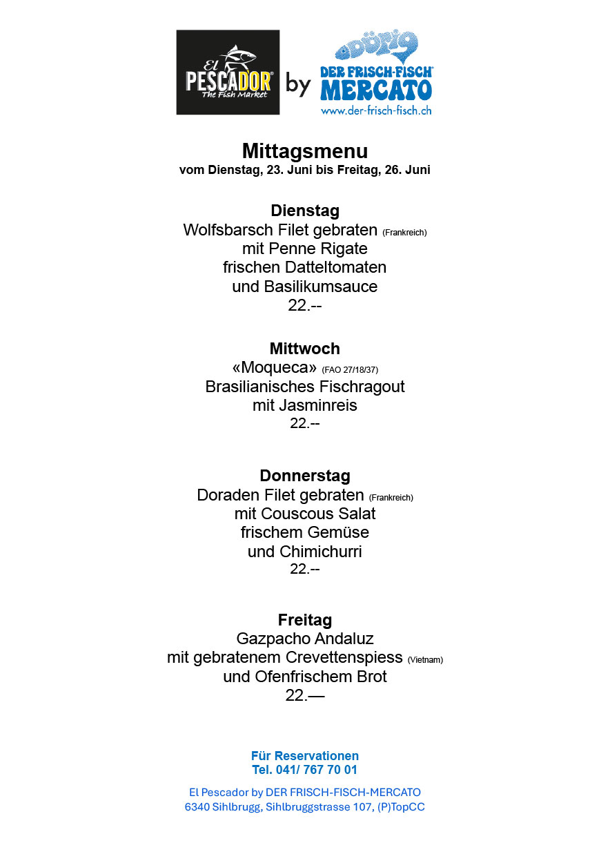 Mittagsmenü