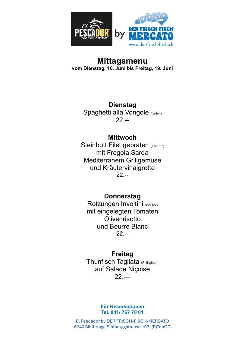 Mittagsmenü