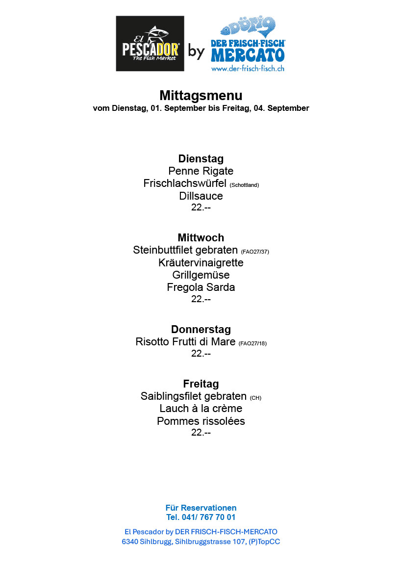 Mittagsmenü