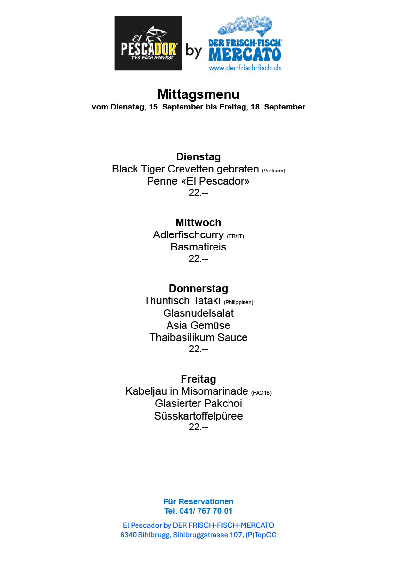 Mittagsmenü